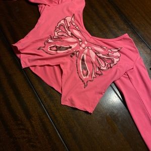 butterfly long sleeve SHEIN top